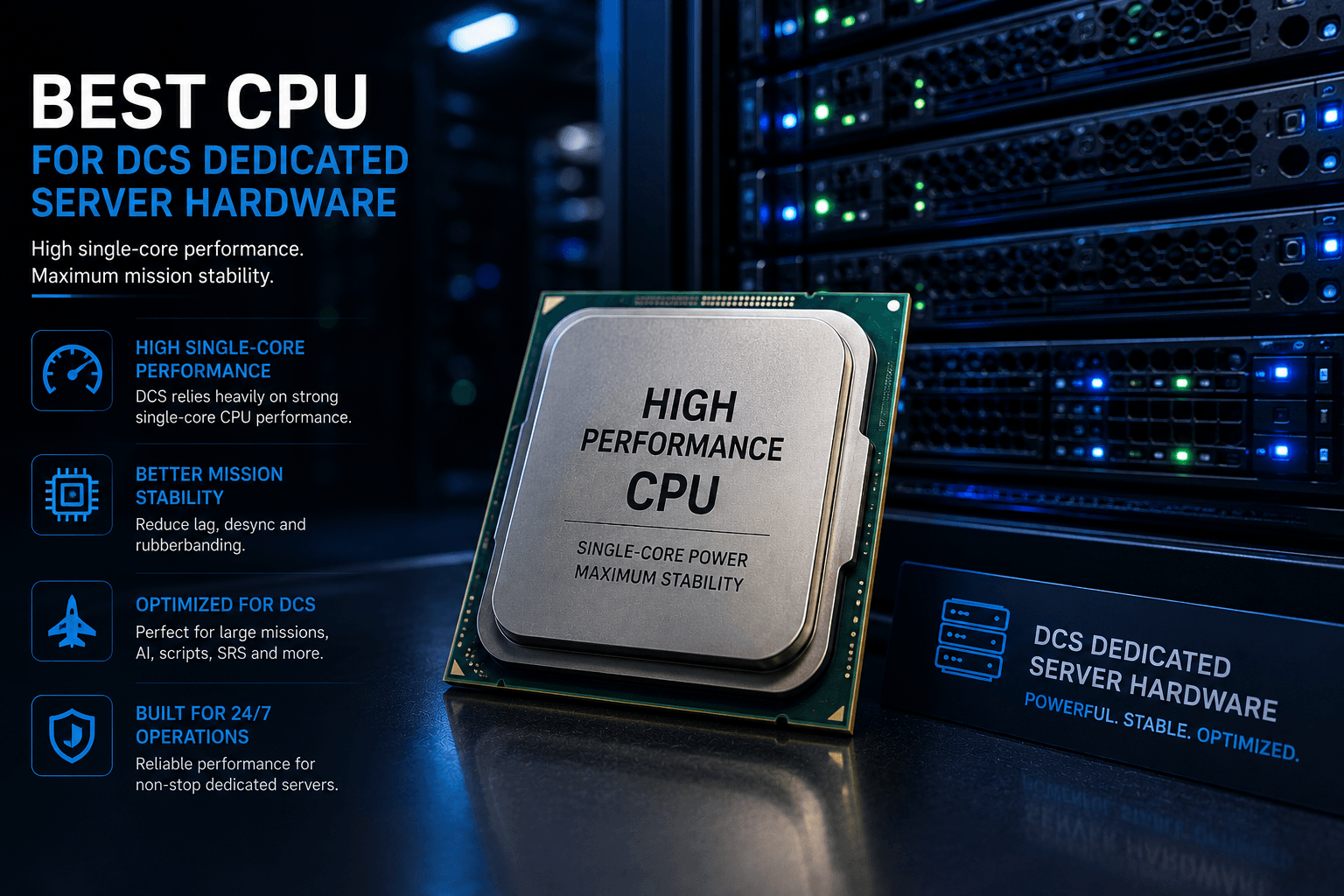 Best CPU for DCS Dedicated Server Hardware