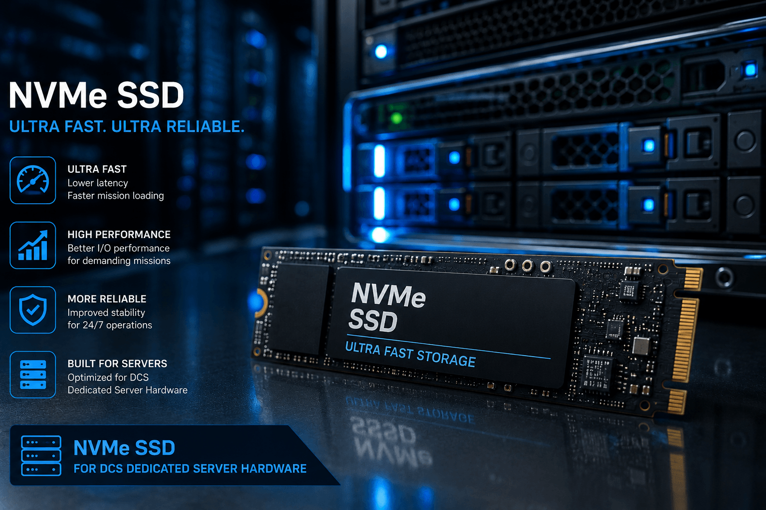 NVMe SSD for DCS Dedicated Server Hardware